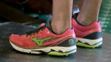 Senator Wendy Davis' now famous and highly sought after sneakers.