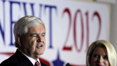 Up and away ... Newt Gingrich wants to go to the moon.