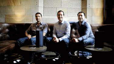 Power trio … three of the Kazal brothers, (from left) Charif, Karl and France Dion.