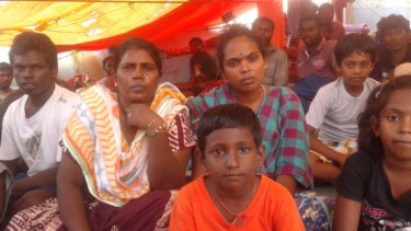 Tamil refugees stranded in North Pagai, Indonesia.