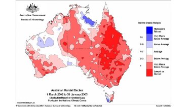 The el Nino event in 2002-03, while considered to be a relatively weak one, had a big impact on Australia's rainfall.