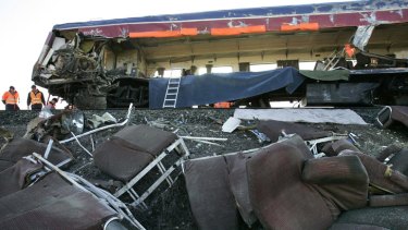 Devastation: The scene of the 2007 Kerang train crash.