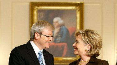 WikiLeaks has exposed details of this 2009 meeting between then prime minister Kevin Rudd and US Secretary of State Hillary Clinton.