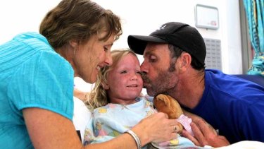 Survivor &#8230; Claire recovering in Prince of Wales Children Hospital in Randwick.