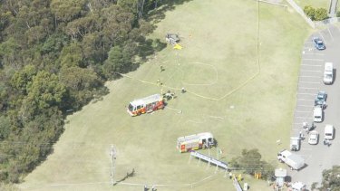 An aerial scene of the accident near Panorama House.