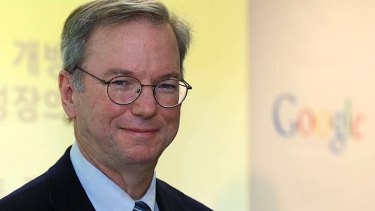 "I used to say you'd have 10 IP addresses on your body and it looks like that's going to happen:" Google chairman Eric Schmidt.