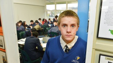 Westall secondary school year 10 student Haydon Brooker Clarke. 