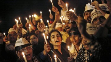 A candlelight vigil against rape in Delhi last year.