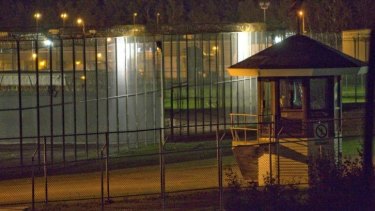 The prison yard in front of the Orsainville Detention Center is seen near Quebec City on Saturday. 