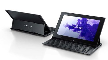 Sony's VAIO Duo 11 - converts from tablet to laptop, runs Windows 8.