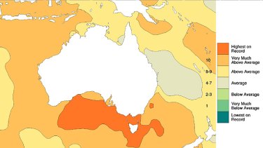 March-May sea-surface temperatures. Source: BoM.