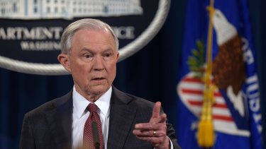 Attorney General Jeff Sessions explaining his statements about meeting Russian official.