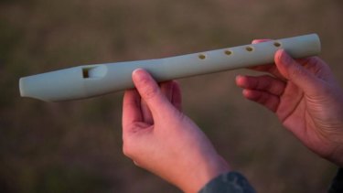 The 3D-printed flute.