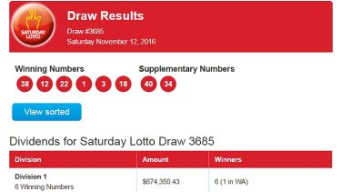 wa lotto winning numbers