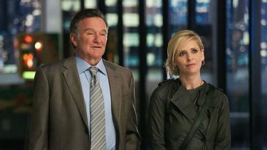 Rapid-fire comedy: Robin Williams and Sarah Michelle Gellar star in <i>The Crazy Ones</i>.