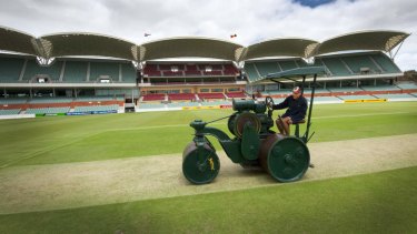 Checking for Stones ... Cricket and AFL will largely dominate the use of the Adelaide Oval in coming weeks.