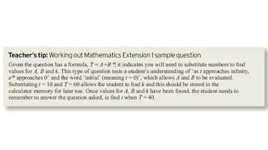 How to work out the Mathematics Extension 1 question shown above.