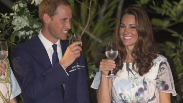 Happy news ... Prince William and Catherine Duchess Of Cambridge in Singapore in September.