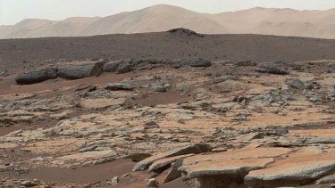 A series of sedimentary deposits in the Glenelg area of Gale Crater, Mars.