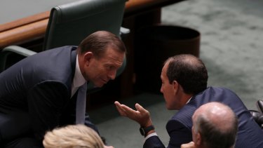 Mal Brough - speaking with Tony Abbott in the Parliament last year - threatened to speak out against the $20 GP rebate cut.