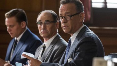 Billy Magnussen, Mark Rylance and Tom Hanks star in <i>Bridge of Spies</i>, which is based on a real case from the 1950s.