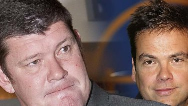 James Packer and Lachlan Murdoch ... Packer is  off the board,  and Murdoch has handed over as chief executive to James Warburton.