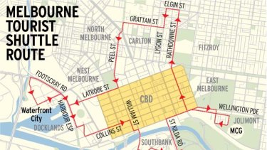 Melbourne City Tourist Shuttle Map Traders fight for free tourist bus