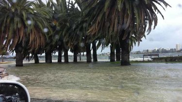 Watoday reader Ghislene Goh took this photo of the flooded Riverside Drive about 1.30pm