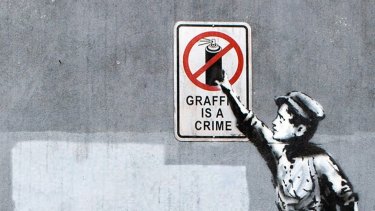 A Banksy mural in New York.