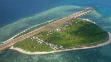 The disputed territory in the Spratlys, a chain of islets in the South China Sea.