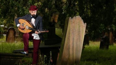 Plot pick: Oud musician Joseph Tawadros at the St Stephen's Church, Newtown cemetery. 