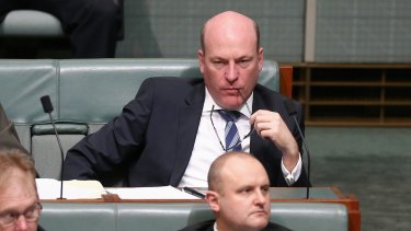 Liberal MP Trent Zimmerman during question time at Parliament House in Canberra.