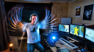 Chris Vik uses Microsoft's Kinect technology for the Xbox 360 video game console to turn movement into sound.
