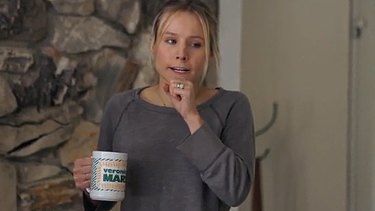 Letting herself go? No, it's Kristen Bell trying to drum up business for a <i>Veronica Mars</i> movie.