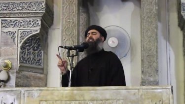 A video released online shows the man said to be Abu Bakr al-Baghdadi talking in the Mosul mosque.