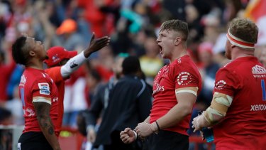 Who knew? Lions players celebrate their run to the Super Rugby final. But how many Australian fans got up in the middle of the night to watch?