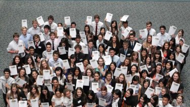 Open learning success &#8230; the 2011 HSC first in course award recipients yesterday. Many of the language students studied independently outside of normal school hours.