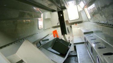 The lifeboat's interior.