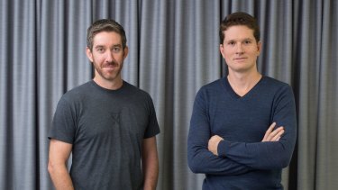 Scott Farquhar, left, of Atlassian assisted Luke Anear, Safety Culture, in its venture capital foray.
