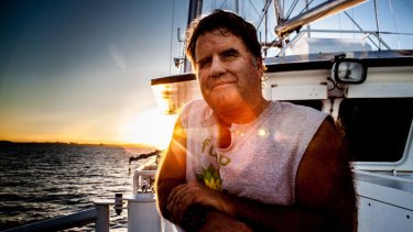 Old salt … Captain Peter Willcox onboard the Rainbow Warrior.