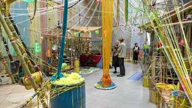 Big creation: Slow Art Collective's installation at the Melbourne Now exhibition.