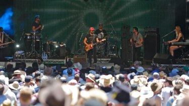 Afternoon groove: Phosphorescent on stage at the 24th Meredith Music Festival.
