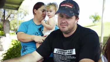 Boat rescue ... Robert Wilkin and his wife Shandi and daughter Tanisha in Grantham.