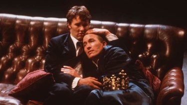 Bard work: Edgerton as Prince Hal (left) in Bell Shakespeare's production of <i>Henry IV</i>, with Richard Piper as King Henry.