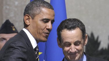 Quite frank ... US President Barack Obama and his French counterpart Nicholas Sarkozy.