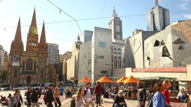 Federation Square is visited by more than 10 million people a year.