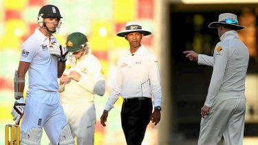 Testy: England were unhappy at their treatment on and off the pitch at a hostile Brisbane..
