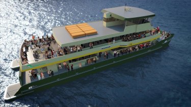 An artist's impression of one of the six new inner-city ferries.