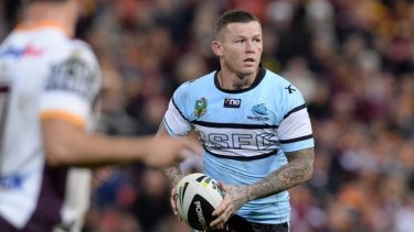 Todd Carney during the Sharks' victory against the Brisbane Broncos in Brisbane on Friday night.