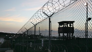 Release ... the detention compound at Guantanamo Bay.